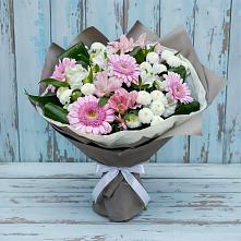 Букет цветов из:  Герберы, Альстромерии и Хризантемы в Турксаде