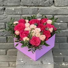 Цветочная композиция из Розы в коробке в Турксаде