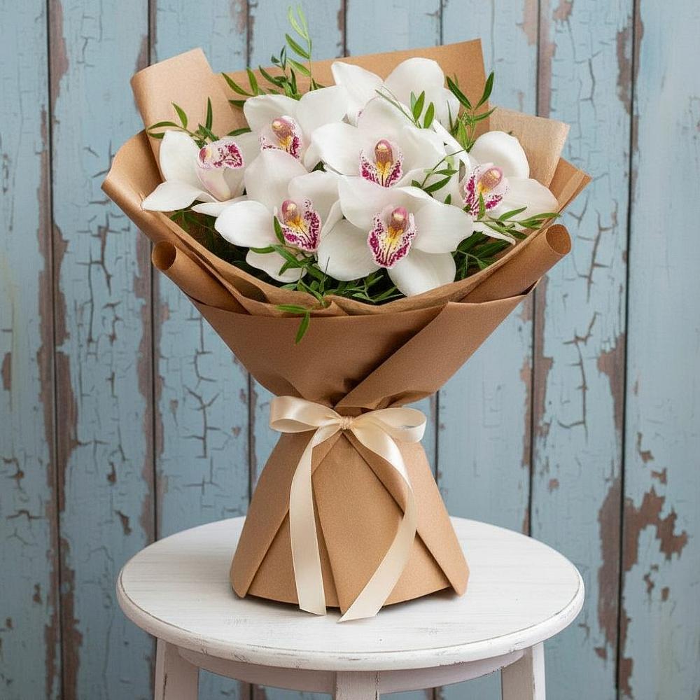 Букет цветов из: Орхидеи и Розы в Турксаде
