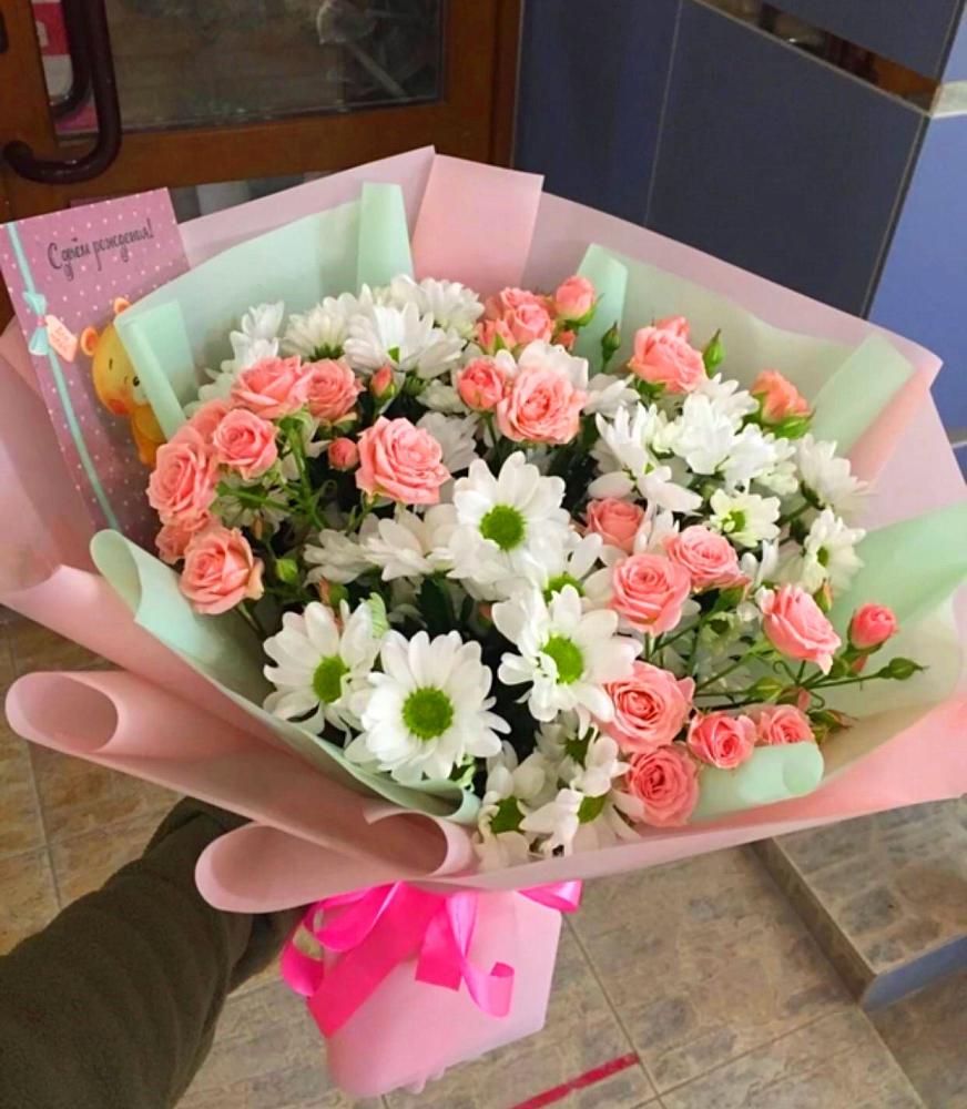 Букет цветов из: Розы и Хризантемы в Турксаде