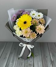 Букет цветов из:  Розы, Герберы и Хризантемы в Турксаде