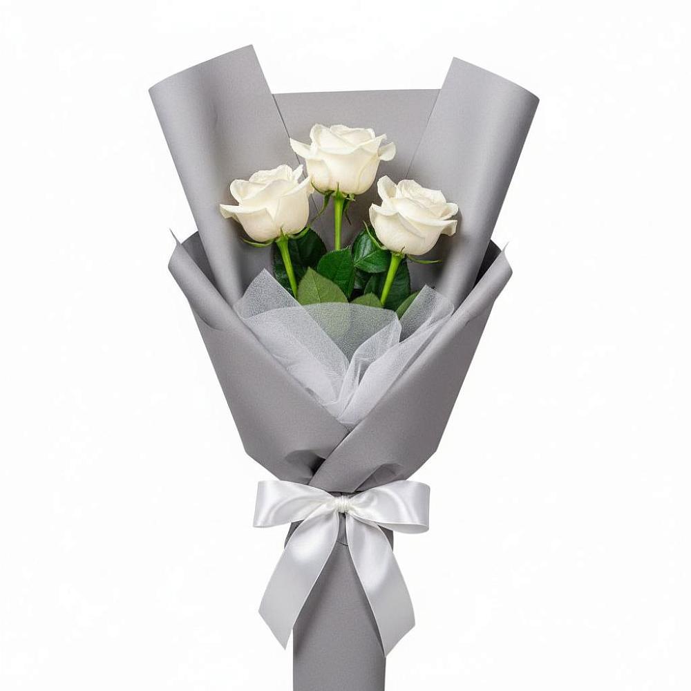 Букет 3 белые розы в Турксаде