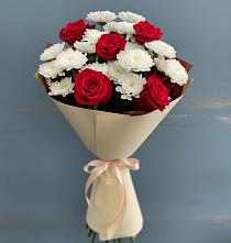 Букет цветов из:  Розы и Хризантемы в Турксаде