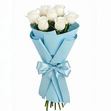 Букет 7 белых роз Проуд в Турксаде