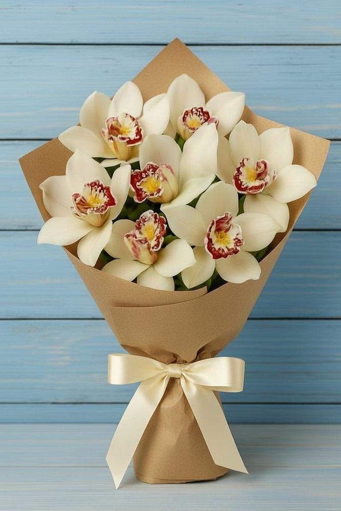 Букет цветов из: Орхидеи и Розы в Турксаде